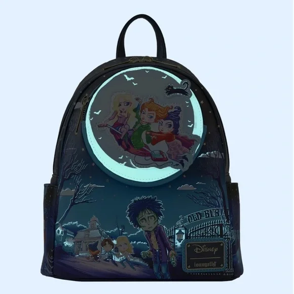 Loungefly | Disney Halloween Hocus Pocus Poster Glow Mini Backpack - Picture 3 of 16